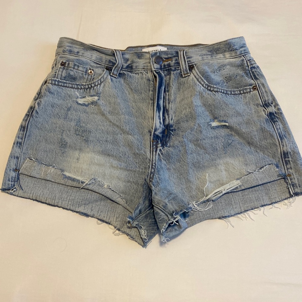 Pistola high rise Distressed Jean Shorts